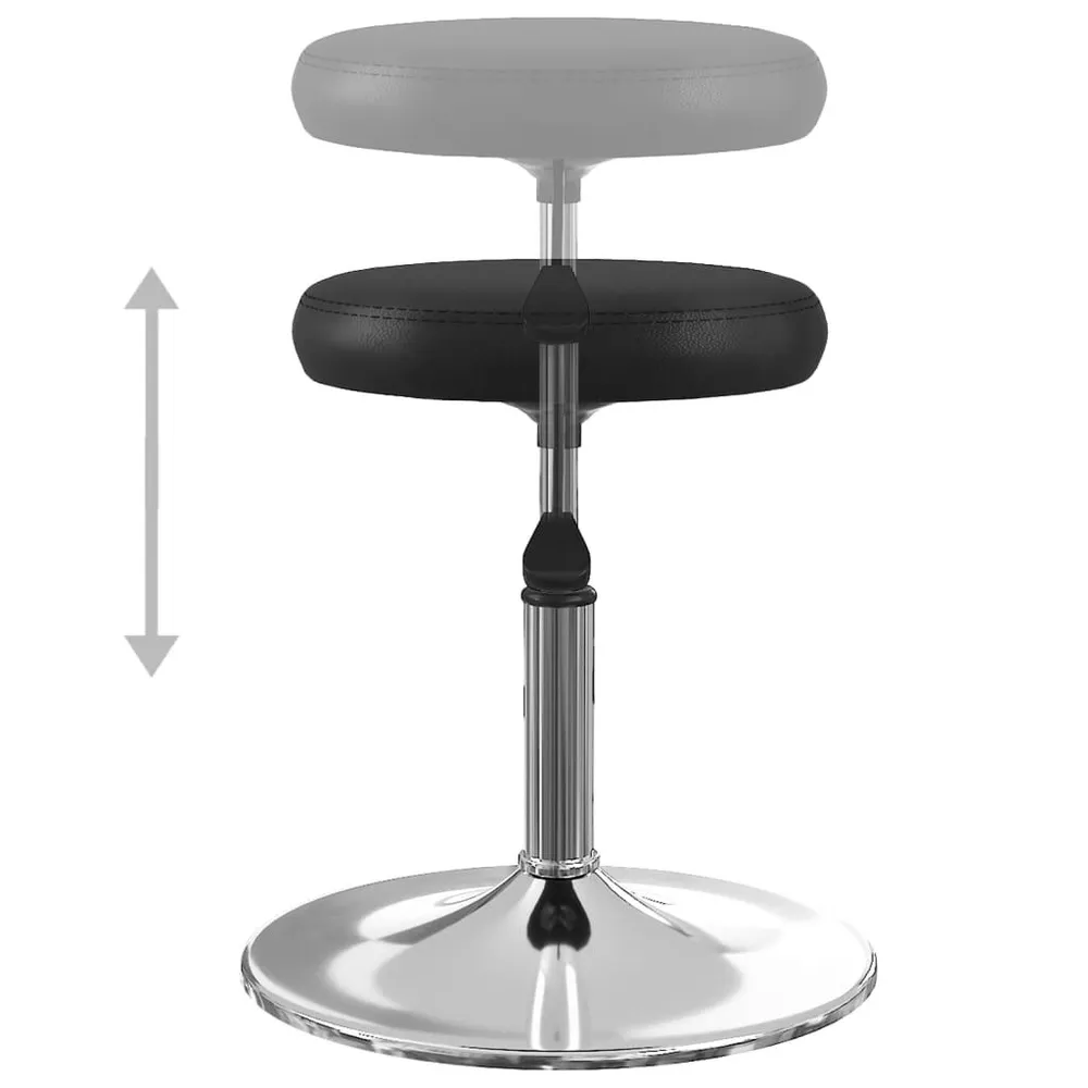Cadeiras de jantar 4 pcs couro artificial preto com Porta-copos Integrado