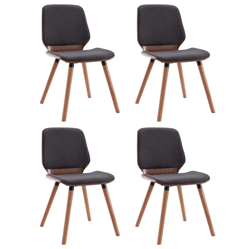 Cadeiras de jantar 4 pcs tecido cinzento Edição Gamer Pro