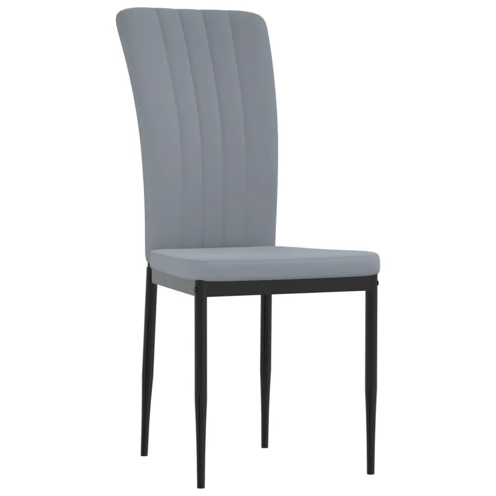 Cadeiras de jantar 4 pcs veludo cinzento-claro - Design Modular e Ajustável