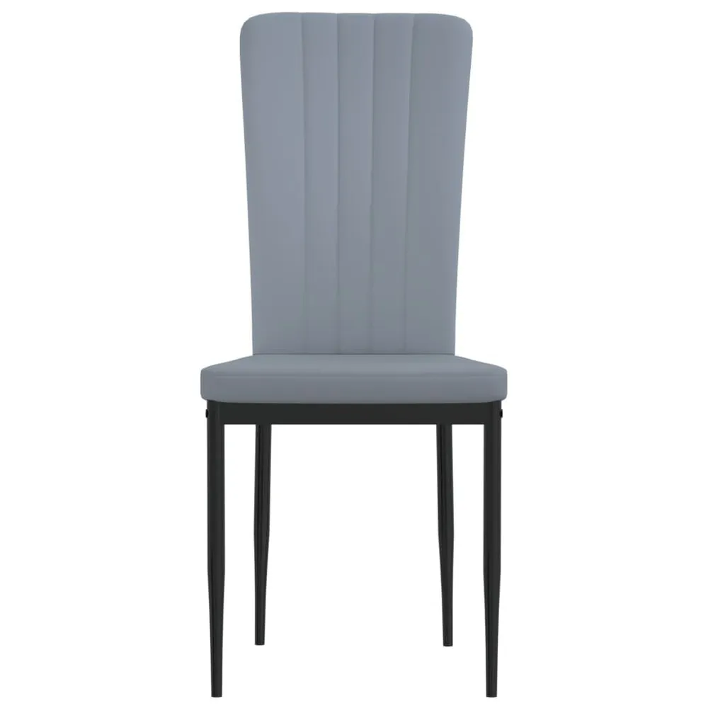 Cadeiras de jantar 4 pcs veludo cinzento-claro - Design Modular e Ajustável