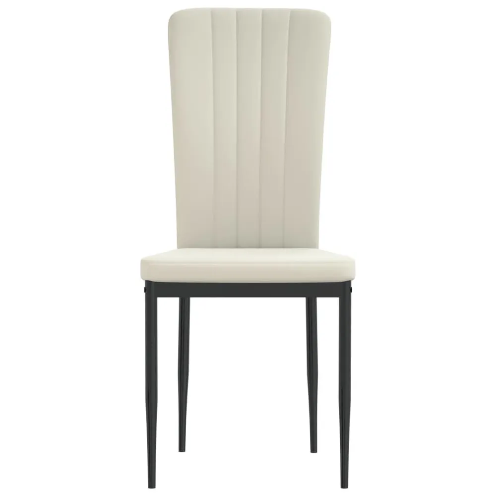Mesa de Poker Cadeiras de jantar 4 pcs veludo cor creme