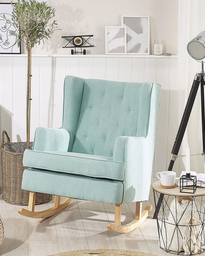 Poltrona de Baloiço TRONDHEIM Tecido Verde menta | Ergonômico | Ajustável