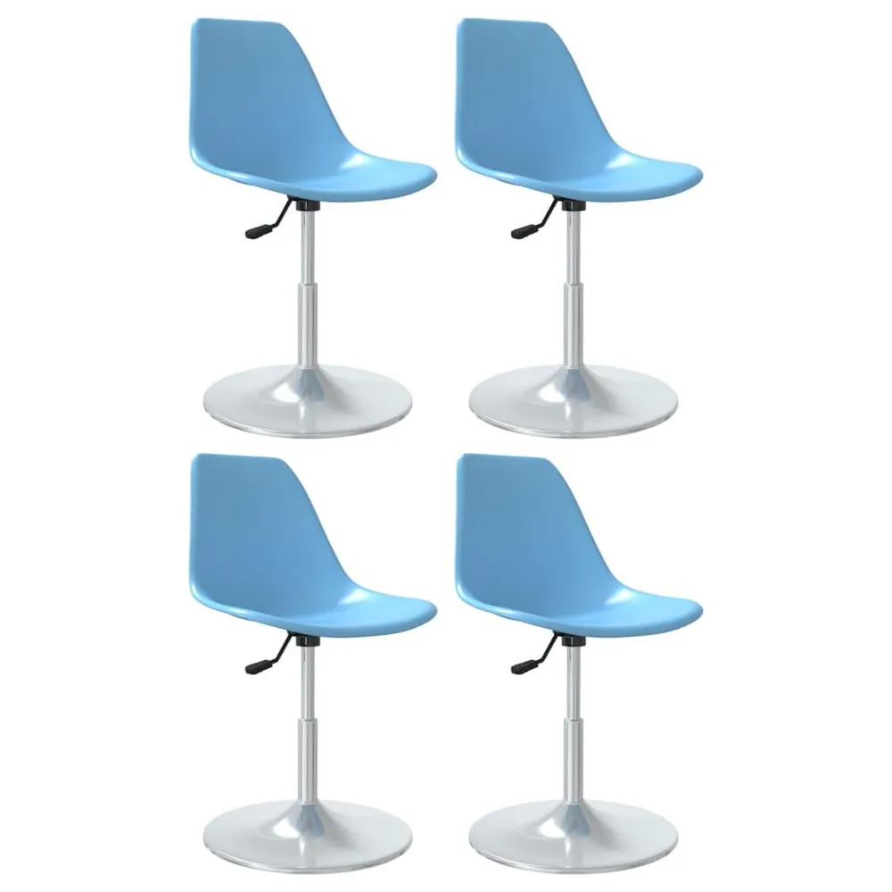 Profissional Premium Cadeiras de jantar giratórias 4 pcs PP azul