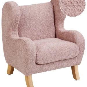 Cadeira para crianç FARUM Bouclé Rosa