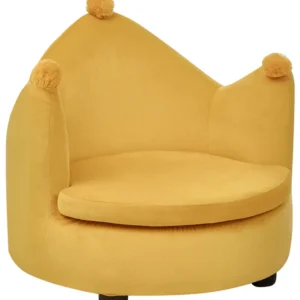 Cadeira para crianç VEGA Veludo Amarelo