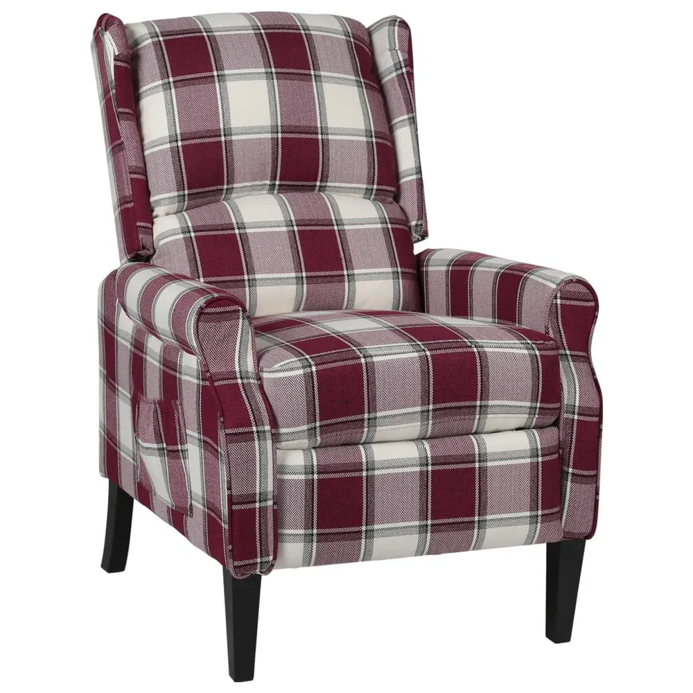 Poltrona reclinável tecido vermelho