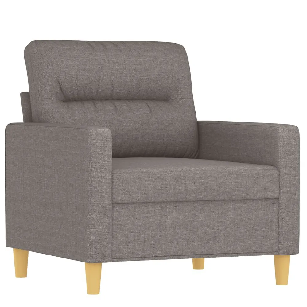 Poltrona tecido 60 cm cinzento-acastanhado