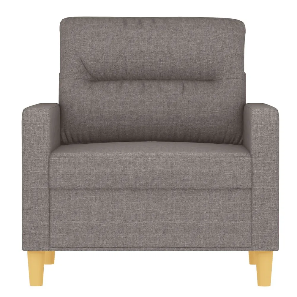 Poltrona tecido 60 cm cinzento-acastanhado