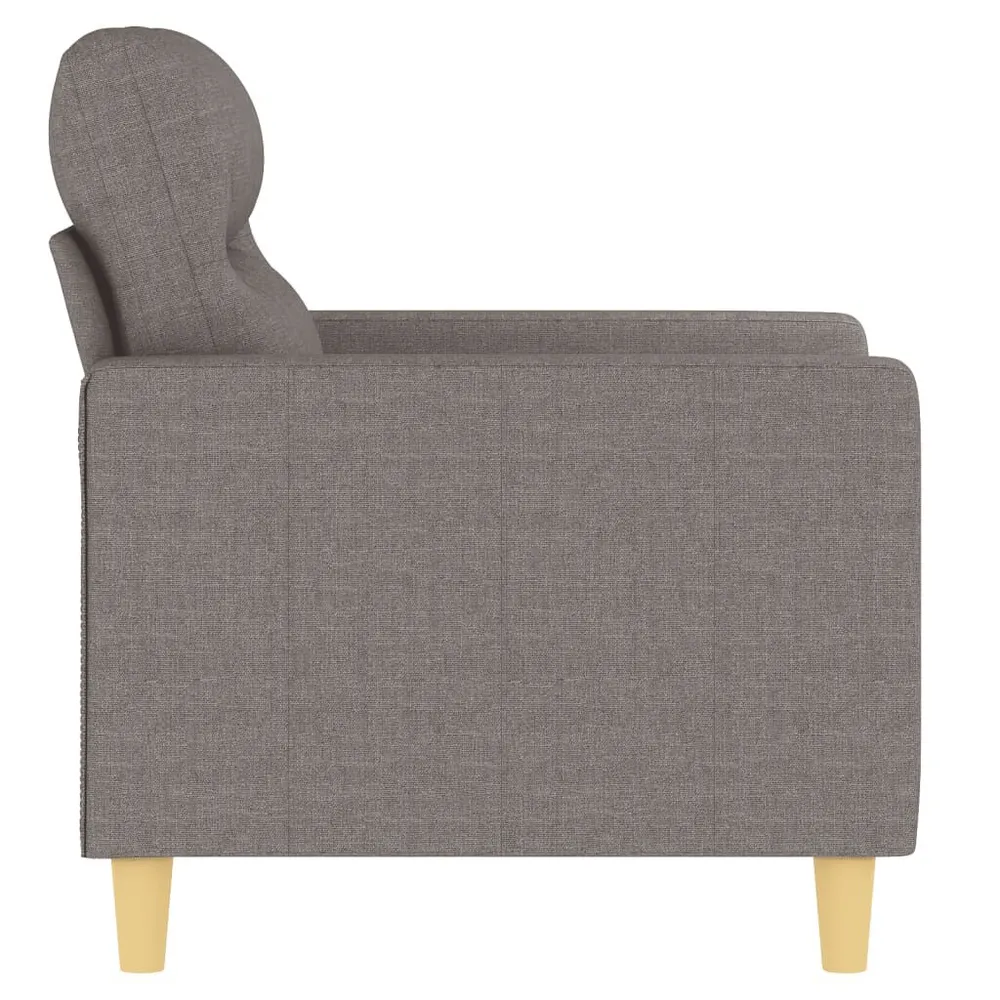 Poltrona tecido 60 cm cinzento-acastanhado