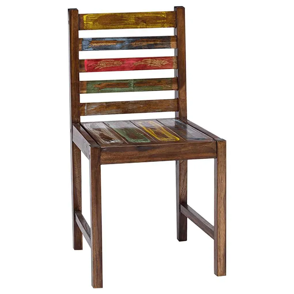 Banqueta com Encosto Cadeiras de jantar 2 pcs madeira recuperada maciç
