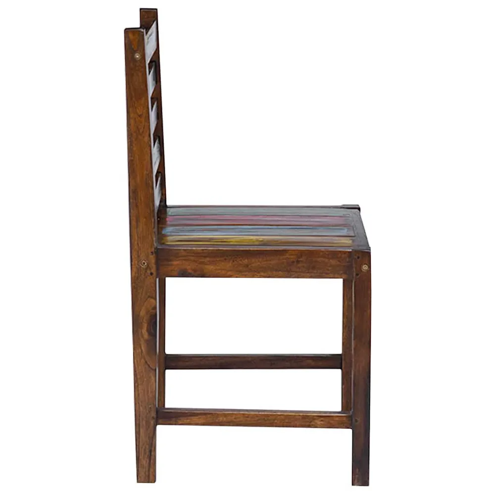 Banqueta com Encosto Cadeiras de jantar 2 pcs madeira recuperada maciç