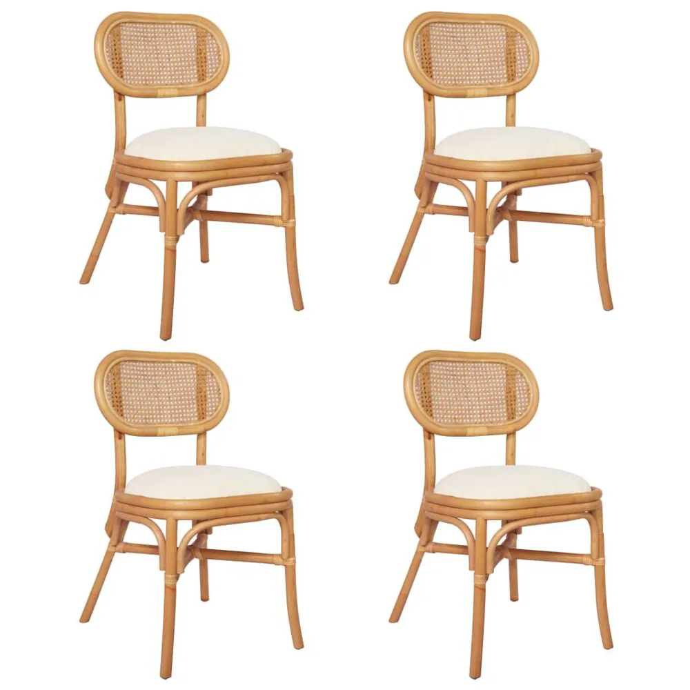 Buffet de Madeira Cadeiras de jantar 4 pcs linho