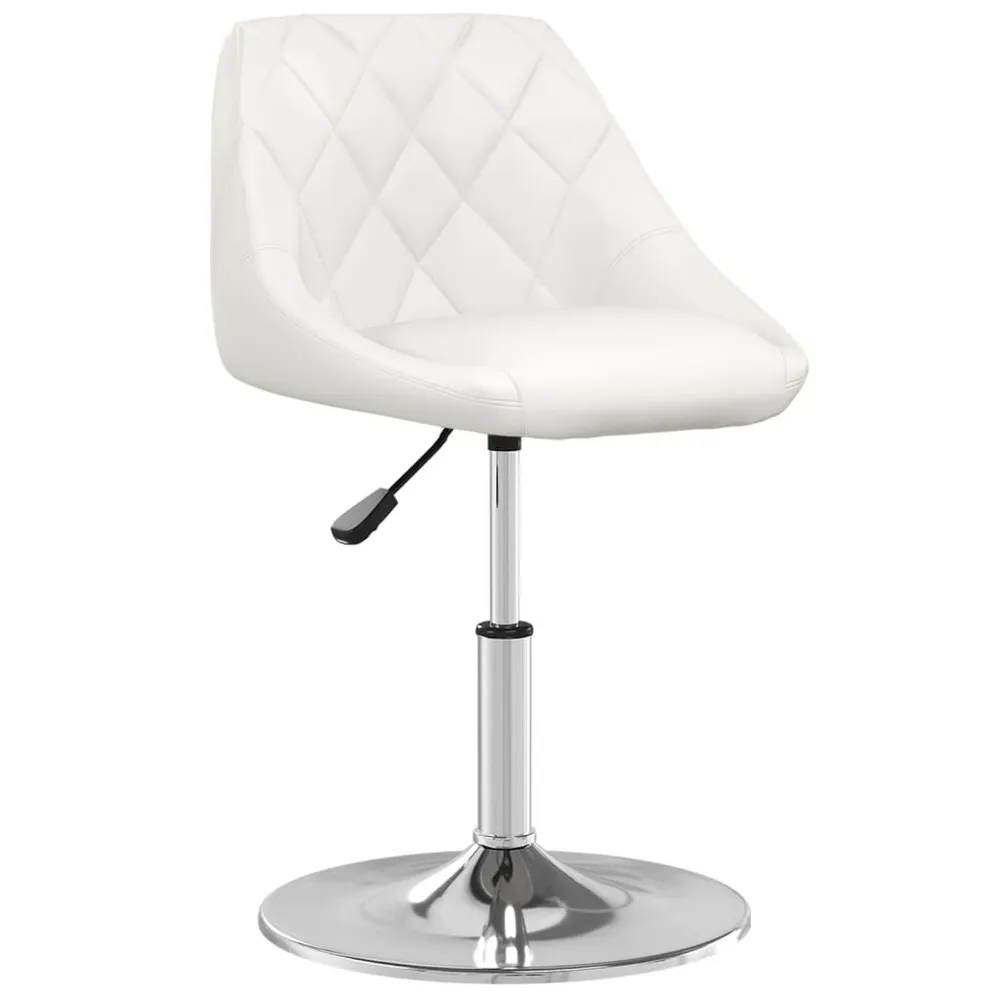Cadeira Empilhável Cadeiras de jantar 2 pcs couro artificial branco