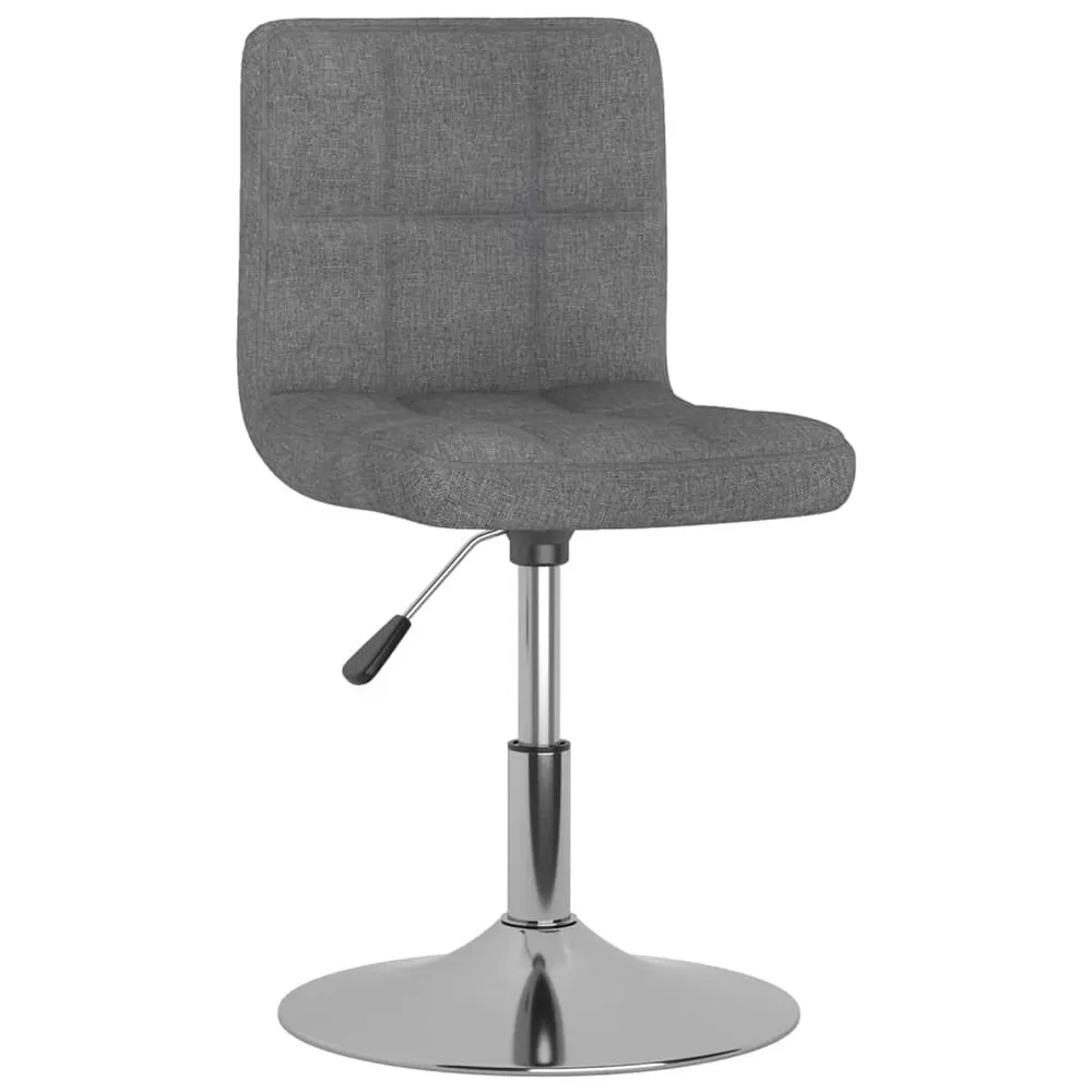 Cadeiras de jantar giratórias 2 pcs tecido cinzento-claro com Vidro de Seguranç