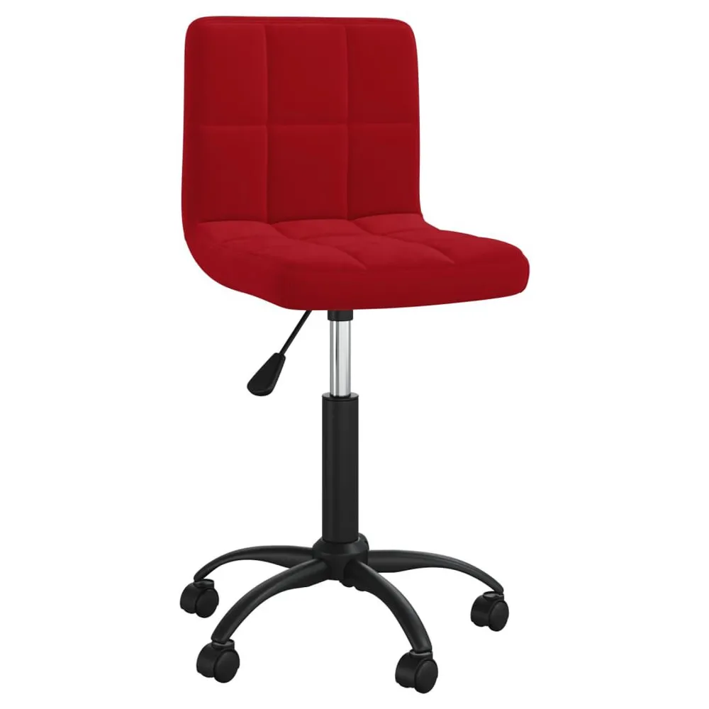Cadeiras de jantar giratórias 2 pcs veludo vermelho tinto para 6 Pessoas