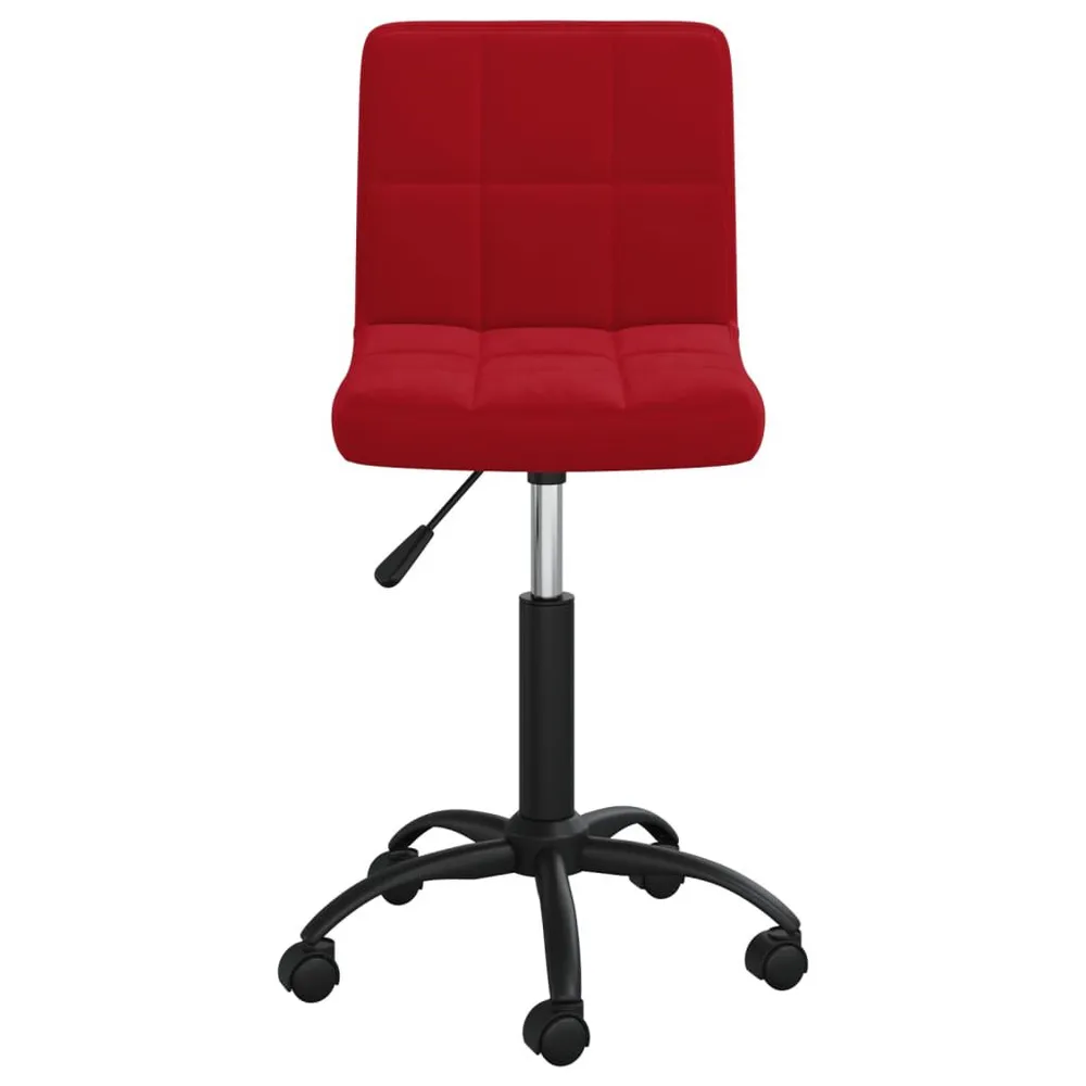 Cadeiras de jantar giratórias 2 pcs veludo vermelho tinto para 6 Pessoas