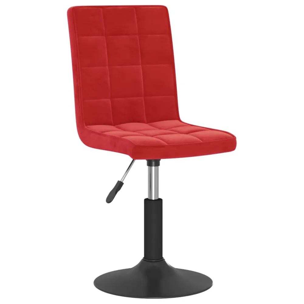 Design Ergonômico Cadeiras de jantar giratórias 2 pcs veludo vermelho tinto