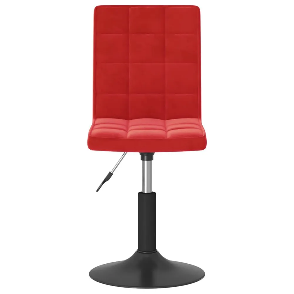 Design Ergonômico Cadeiras de jantar giratórias 2 pcs veludo vermelho tinto
