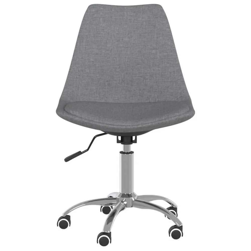 Mesa Extensível Cadeiras de jantar giratórias 2 pcs tecido cinzento-claro