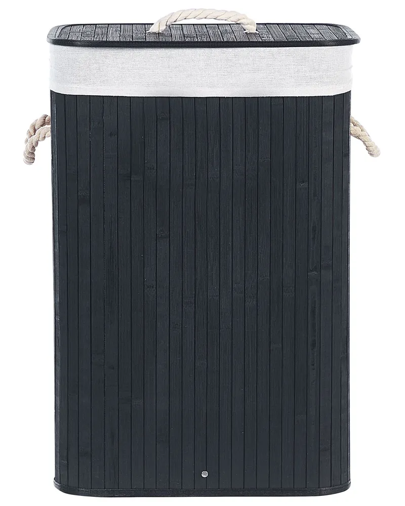 Bamboo Basket Lid Preto KOMARI