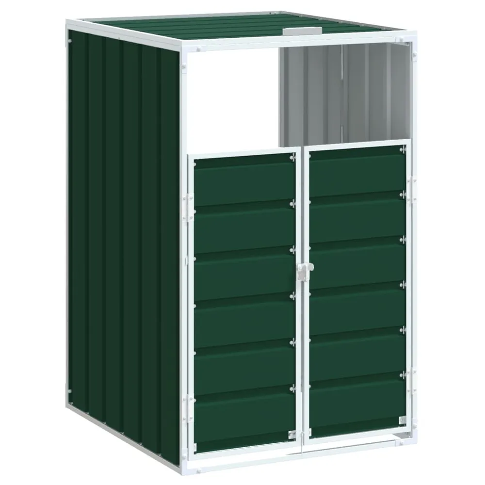 Abrigo para caixote do lixo 72x81x115 cm ço verde Design Slim