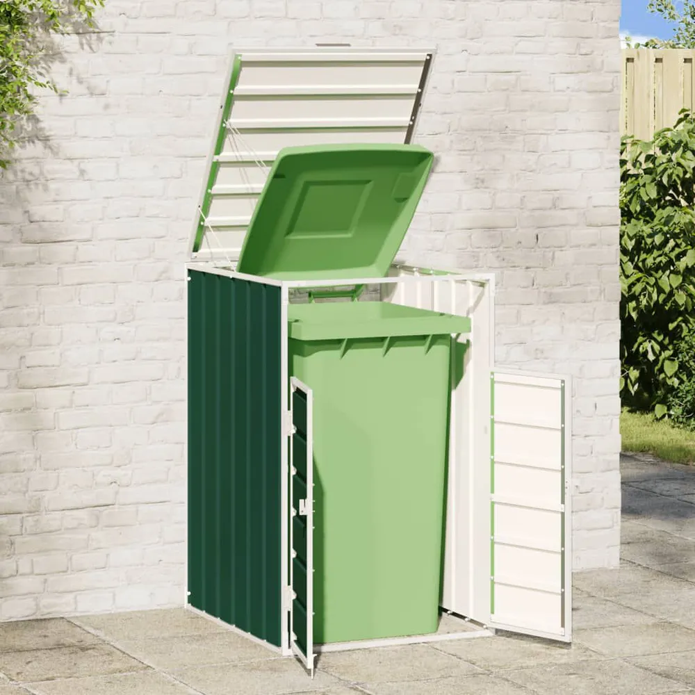 Abrigo para caixote do lixo 72x81x115 cm ço verde Design Slim