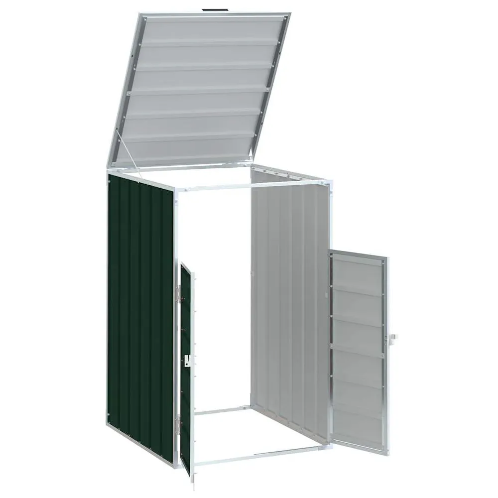 Abrigo para caixote do lixo 72x81x115 cm ço verde Design Slim