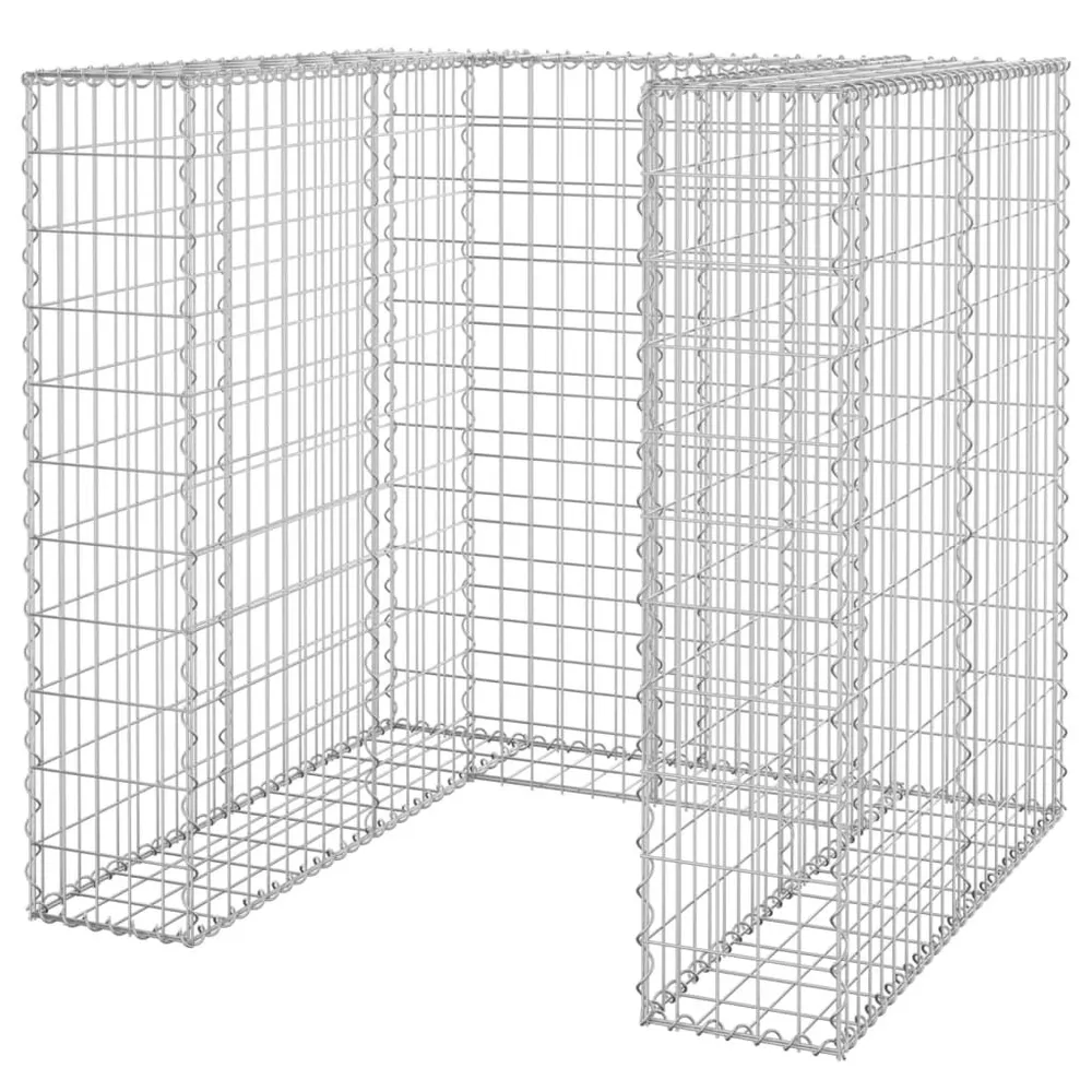 Premium Resistente Muro gabião para caixote do lixo ço galvanizado 110x100x110 cm