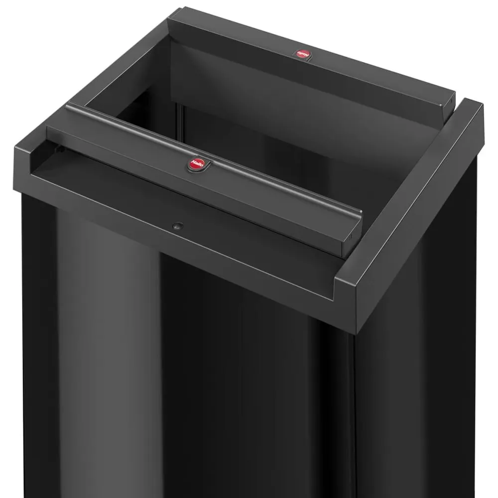 Hailo Caixote do lixo Big-Box Swing tamanho XL 52 L preto 0860-241 com Saco Incluso