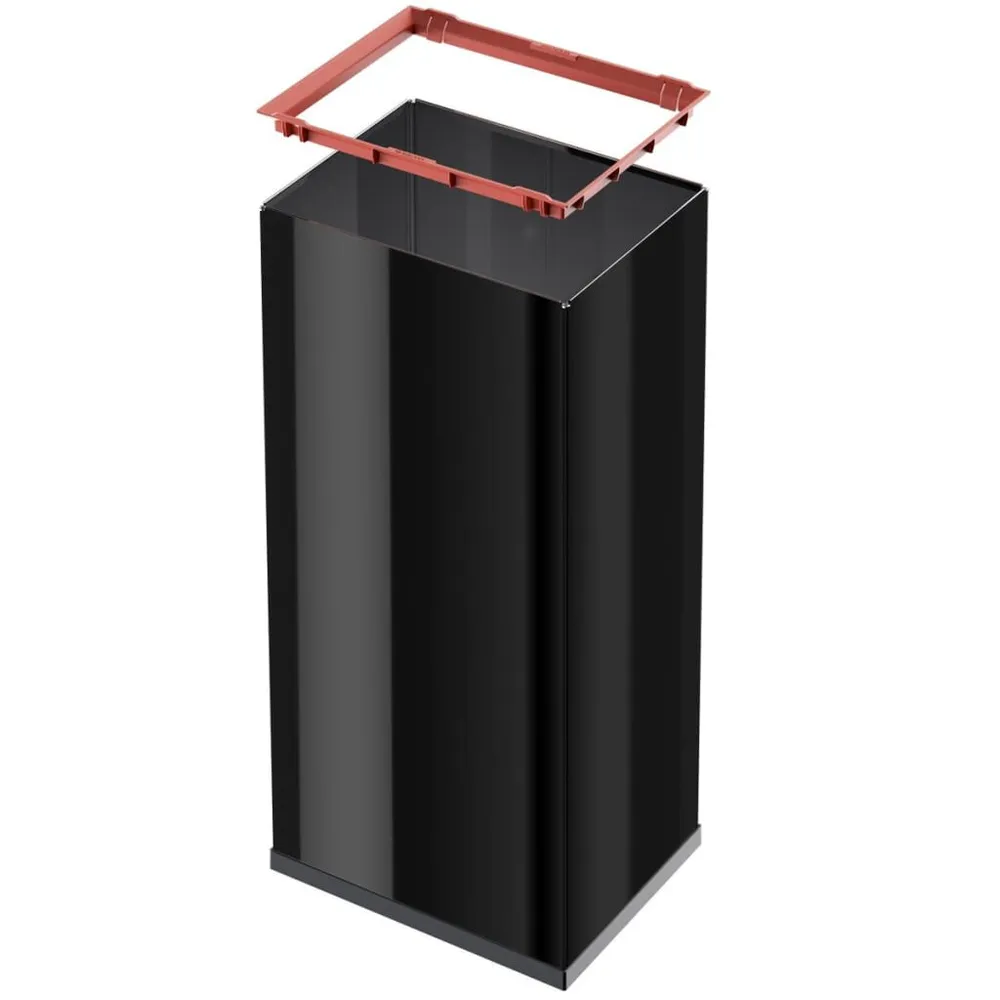 Hailo Caixote do lixo Big-Box Swing tamanho XL 52 L preto 0860-241 com Saco Incluso
