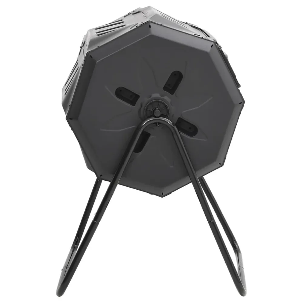 Caixote de compostagem para jardim 73x64x95 cm 160 L preto Fácil Limpeza
