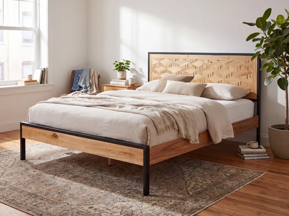 Cama Baú Cama de casal castanha clara 160 x 200 cm ERVILLERS
