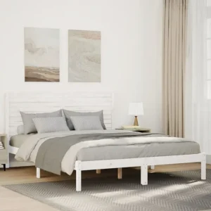 Cama extra longa sem colchão 160x220 cm madeira maciç