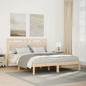 Cama extra longa sem colchão 160x220 cm madeira maciç
