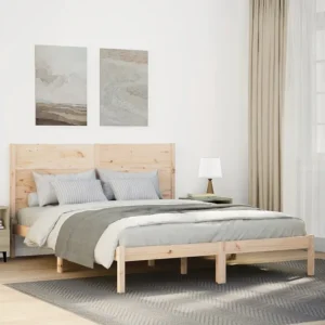 Cama extra longa sem colchão 160x220 cm madeira maciç
