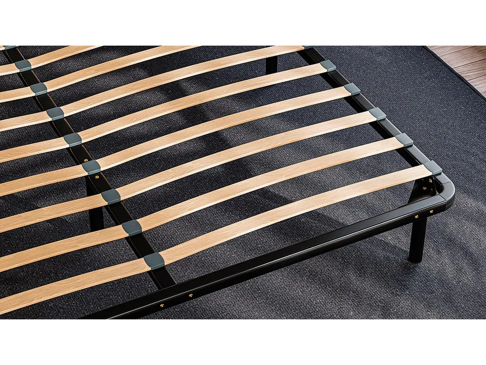 Estrado de ripas leve Douce Lune® Preto Metálico 140 x 190 cm