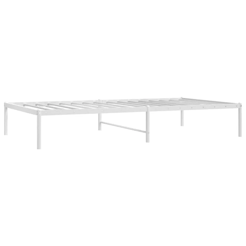 Estrutura de cama 100x190 cm metálico branco