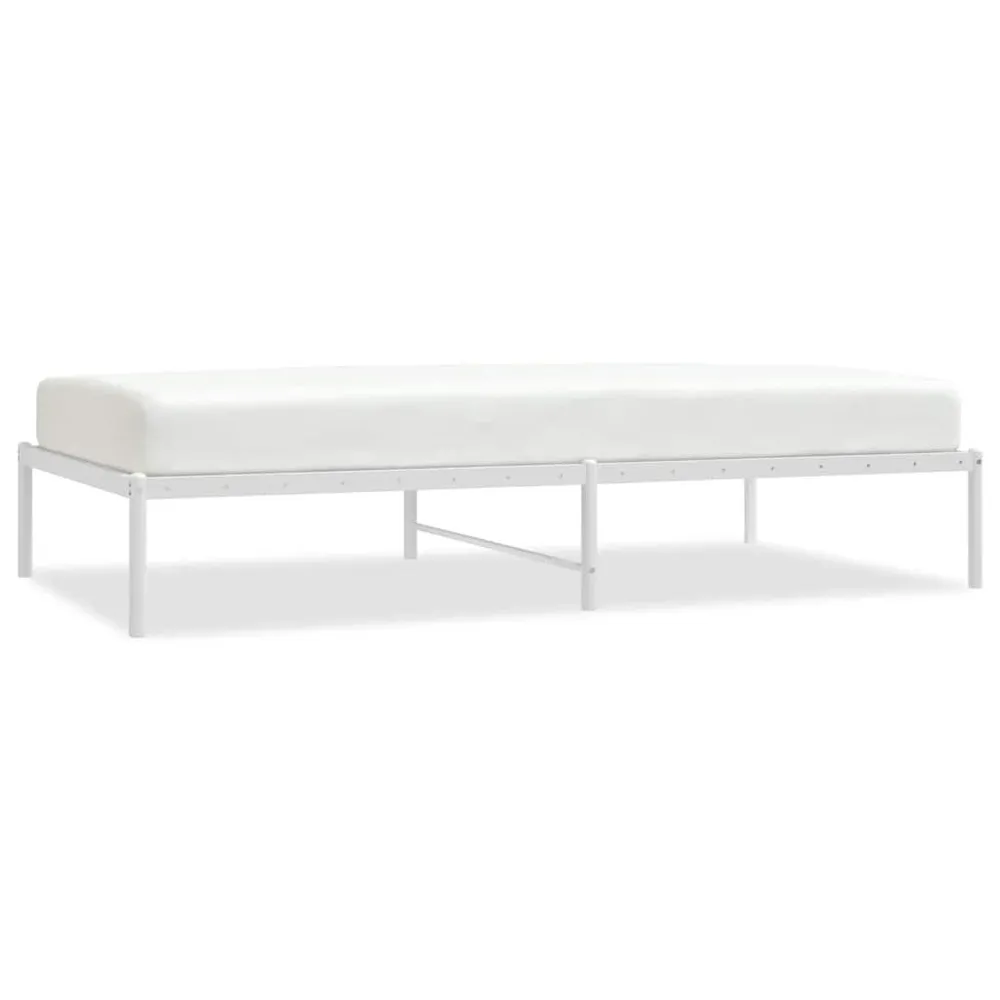Estrutura de cama 100x190 cm metálico branco