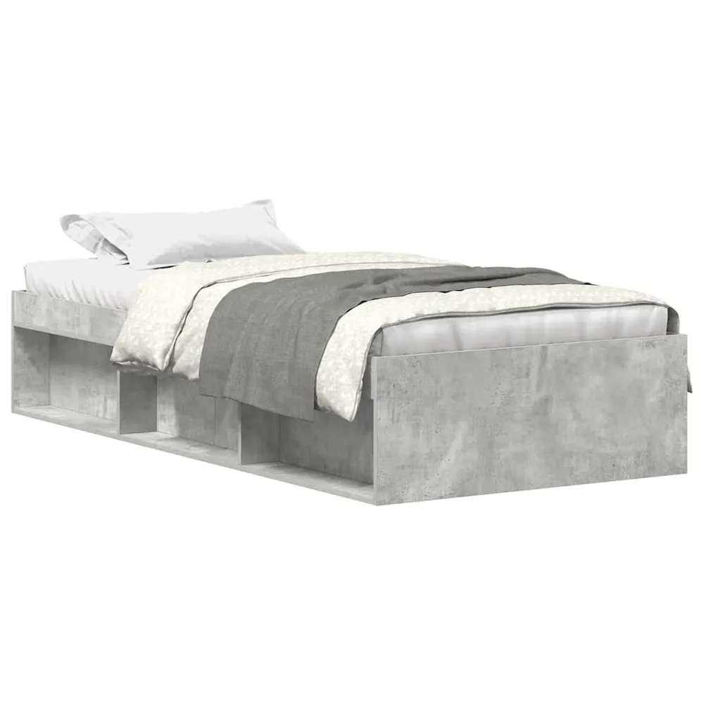 Estrutura de cama 100x200 cm cinza cimento