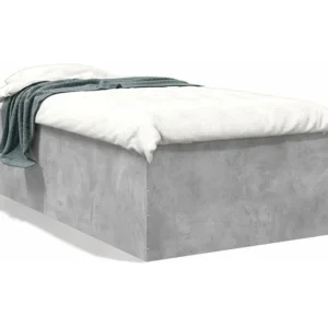 Estrutura de cama 100x200 cm derivados de madeira cinza sonoma