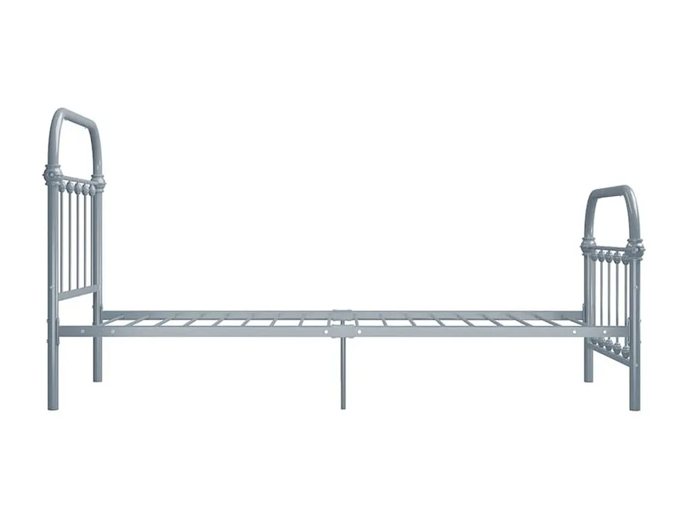 Estrutura de cama 100x200 cm metálico cinzento