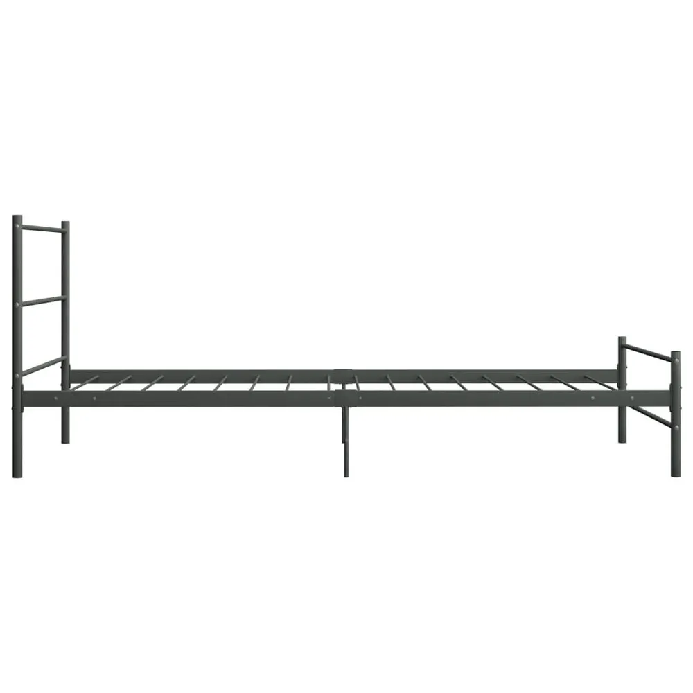 Estrutura de cama 100x200 cm metálico cinzento