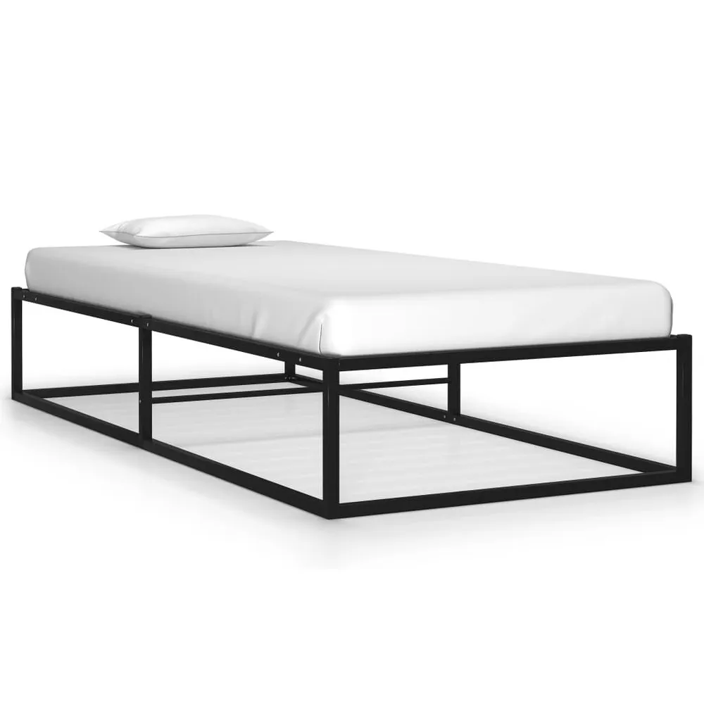 Estrutura de cama 100x200 cm metálico preto