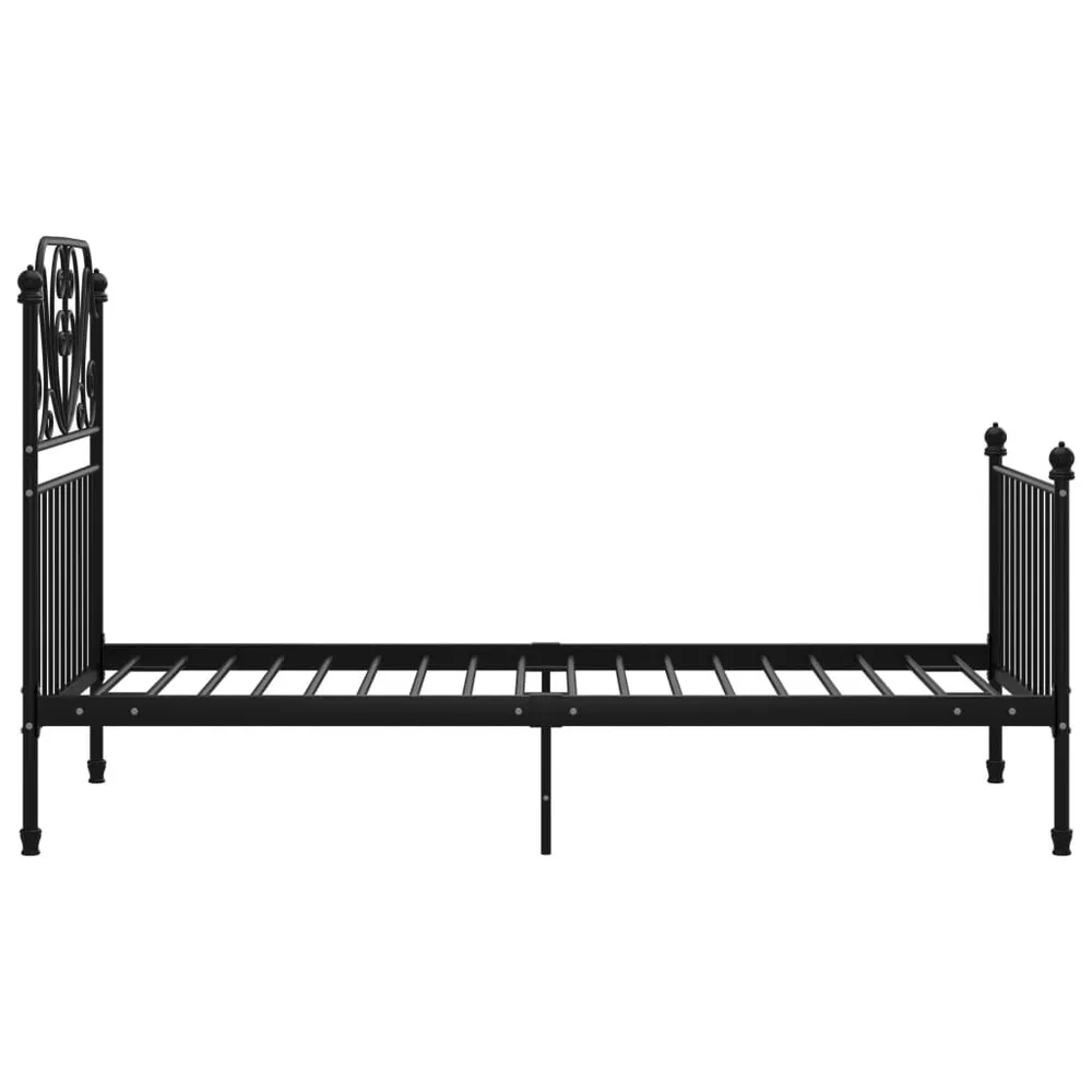 Estrutura de cama 100x200 cm metálico preto