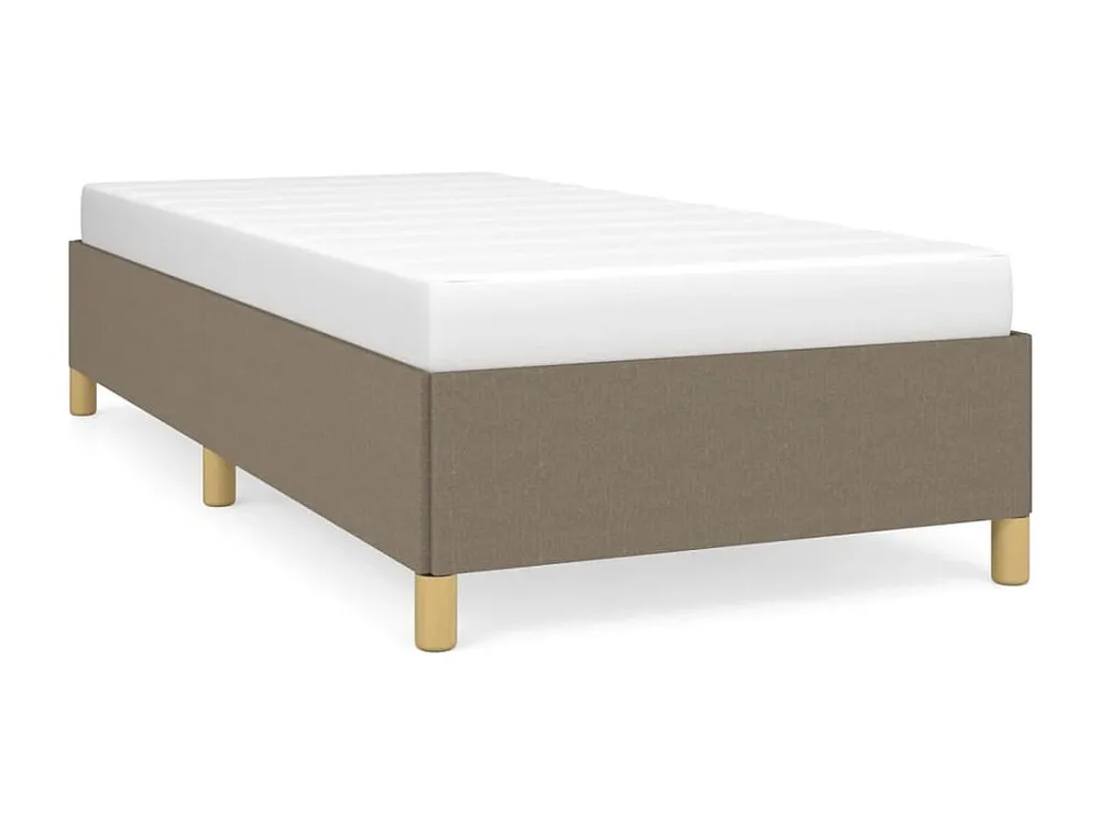 Estrutura de cama 100x200 cm tecido cinza-acastanhado