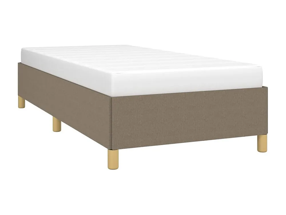 Estrutura de cama 100x200 cm tecido cinza-acastanhado