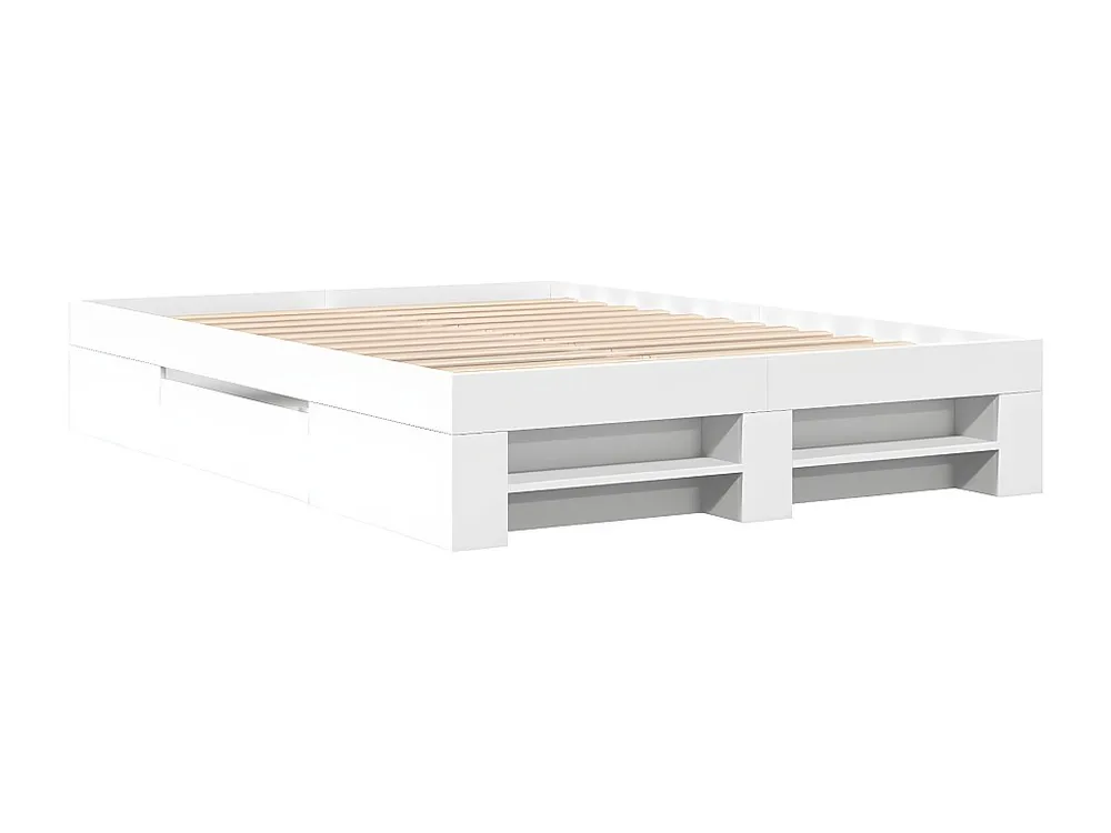 Estrutura de cama 120x190 cm derivados de madeira branco
