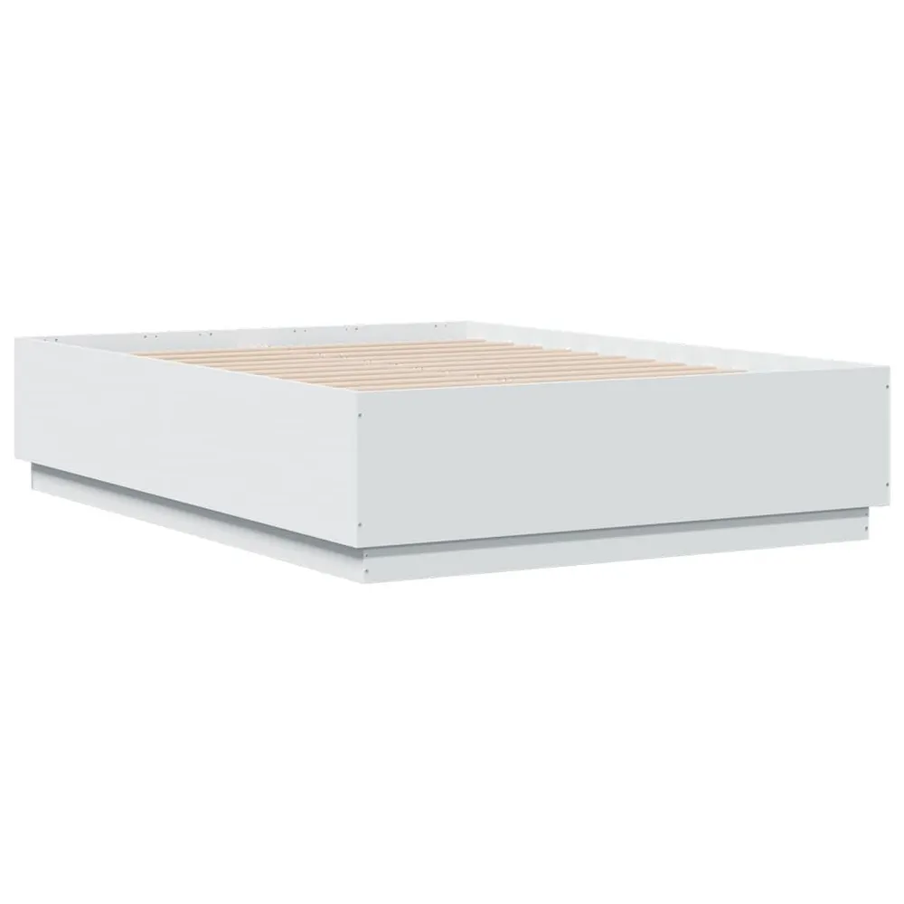 Estrutura de cama 120x190 cm derivados de madeira branco