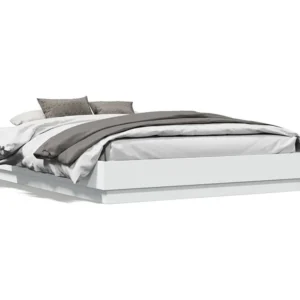 Estrutura de cama 120x190 cm derivados de madeira branco
