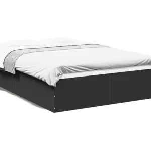 Estrutura de cama 120x190 cm derivados de madeira preto